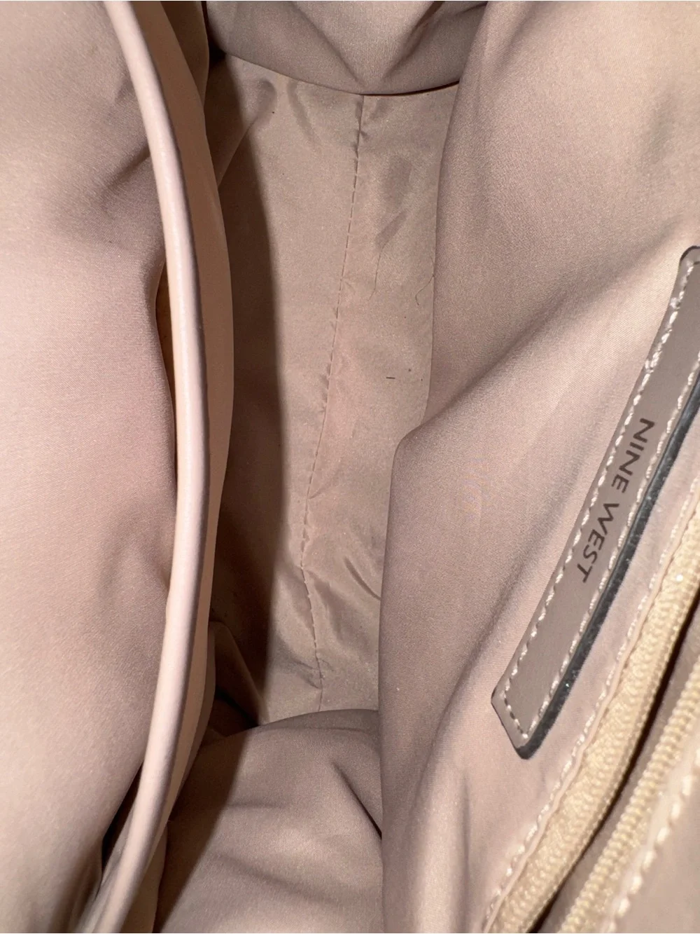 Nine West Taupe Embossed Satchel